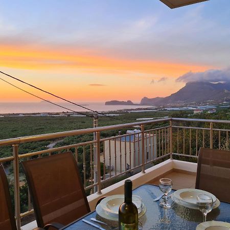 New Villa Kalimera, View To Falasarna Beach Plátanos 外观 照片