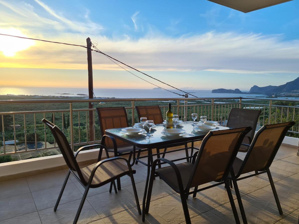 New Villa Kalimera, View To Falasarna Beach Plátanos 外观 照片
